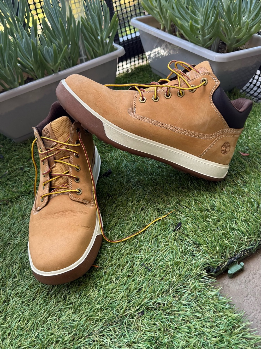 Timberland Men's Wheat Nubuck Low-Top Lace-Up Boots Chukka